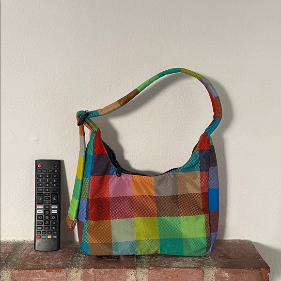 BAGGU Madras Mini Nylon Shoulder Bag - Picture 2 of 5